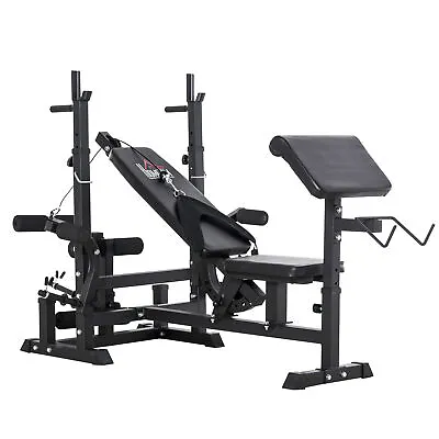 £169.99 • Buy HOMCOM Multi-Exercise Full-Body Weight Bench With Bench Press & Leg Extension