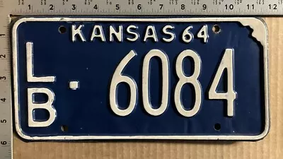 1964 Kansas License Plate LB 6084 YOM DMV Labette Ford Chevy Dodge 10617 • $13.97