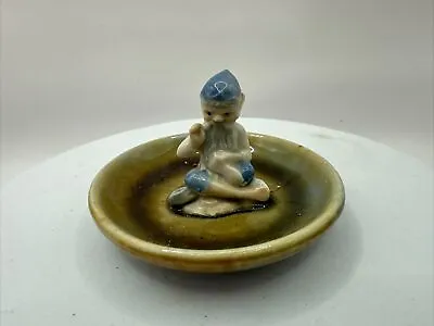 Vintage WADE Irish Porcelain Trinket DISH W/ Tailor LEPRECHAUN Elf GNOME Pixie • $21.81