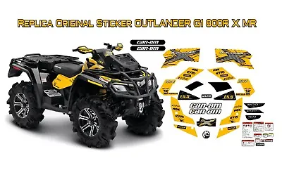 BRP Can-am Outlander G1 800R X Mr DECAL Sticker Kit  Yellow/black-matt • $95