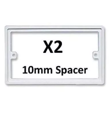 Bg 2gang Spacer Socket Frame Switch Back Box Plate 10mm Depth Square 818-01 • £6.99