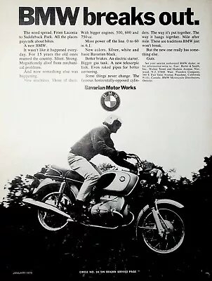 1970 BMW - Vintage Motorcycle Ad • $11.39