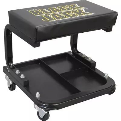 Black Jack Rolling Creeper Garage/Shop Seat: Padded Mechanic Stool W/ Tool Tray • $17.98