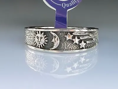 Sun Moon And Stars Sterling Silver Ring By Peter Stone Unique Fine Jewelry • $32.80