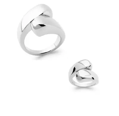 Ring Water Drops Sterling Silver 925/1000 Rhodium Jewelry Sizes 50 Ab • $79.28