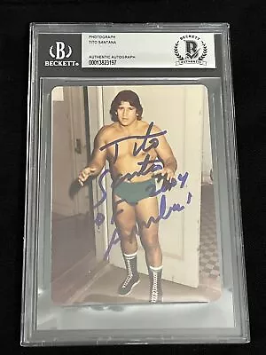 Tito Santana Signed Autographed Vintage 3.5x5 Inch Photo Beckett Bas Authentic • $44.95