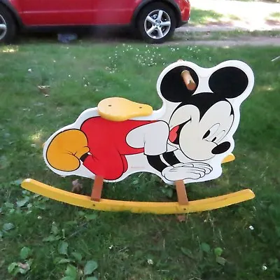 £41.29 • Buy Vintage Mickey Mouse Rocking Chair Amerian Toy Company 34 L X 22 H X 10 W -LOOK!