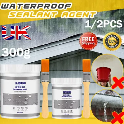 Invisible Waterproof Bonding Wall Adhesive Sealant Anti-leakage Agent W/Brush • £10.98