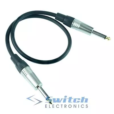 6.35mm Mono To 6.35mm Mono Jack Plug Audio Instrument Lead Cable 1m 2m 3m 5m • £6.49