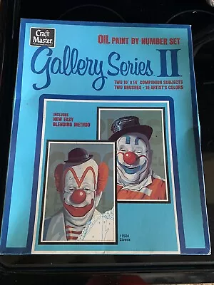 Craft Master Oil Paint By Number Vintage Gallery Series II 2 Set Of 2 Clowns • $29.99