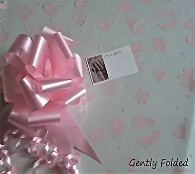 £0.99 • Buy Pink Baby Girl Cellophane Gift Wrap Birth New Baby Shower Hamper Nappy Cake