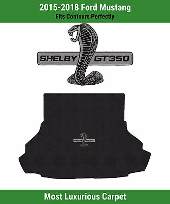 Lloyd Luxe Trunk Carpet Mat For 2015-2018 Ford Mustang W/Shelby Snake GT350 Logo • $302.99