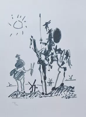 PABLO PICASSO DON QUIXOTE 1955 SIGNED HAND NUMBERED 212/1000 LITHO Quichotte! • $225