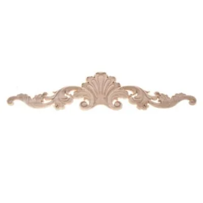 Wood Carved Flower Onlay Unpainted Applique Frame Furniture Cabinets Doors Decor • $7.60