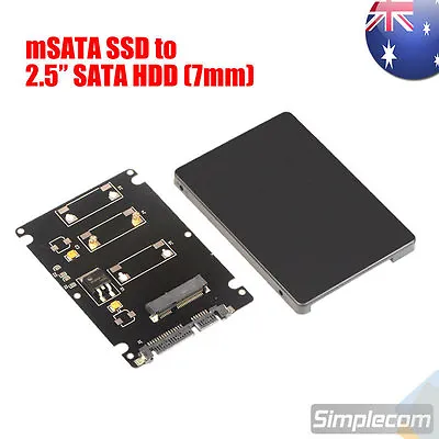 $10.99 • Buy MSATA SSD To 2.5  SATA Hard Disk 7mm HDD Enclosure Case Converter Adapter
