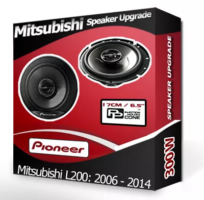 Mitsubishi L200 Front Door Speakers Pioneer Car Speakers + Adaptor Rings 300W • $173.05