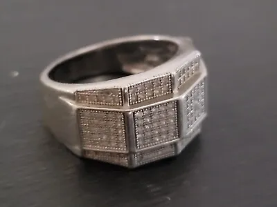 Chunky Sterling Silver Men's Ring 925 Size 21 • $42.49