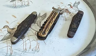 Lot Of 3 Vintage Pocket Knives Scout  • $26