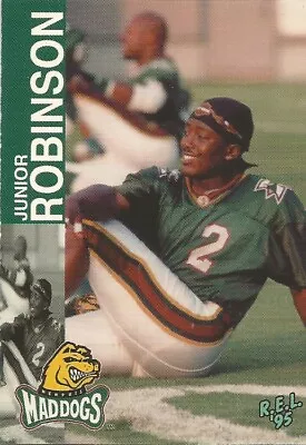 1995 Rel Cfl Junior Robinson Memphis Mad Dogs #2 (east Carolina) • $2.91