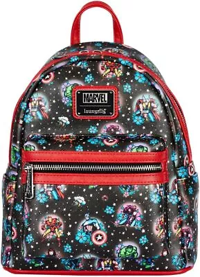 Loungefly Marvel Avengers Tattoo Women Backpack Double Strap Shoulder Bag Purse • $75