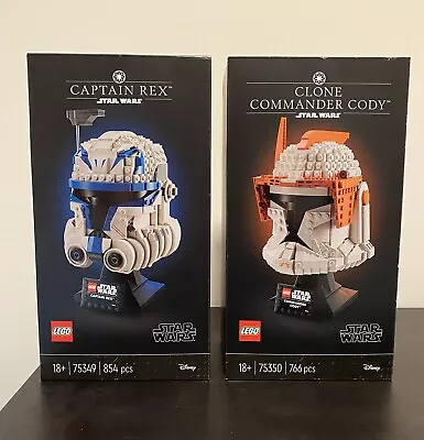 LEGO Star Wars: Captain Rex (75349) & Clone Commander Cody (75350) Helmets • $250
