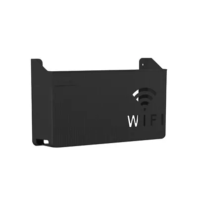 Wall Mounted WiFi Router Storage Box Power Strip & Cable Management Hider Rack • £6.70