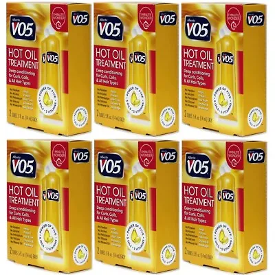 6 Packs VO5 Hot Oil Deep Conditioning Hair Treatment (2 Tubes/Pk Total 12 Tubes) • $29.75