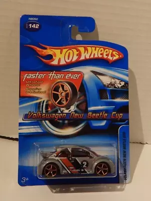 Hot Wheels Volkswagen New Beetle Cup Faster Than Ever #H9050 NRFP 2005 Gray  • $5