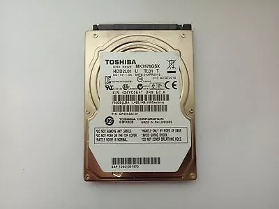 Toshiba MK7575GSX 750 GB 2.5  Laptop Hard Drive SATA • £16.97