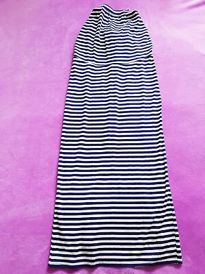 Atmosphere Maternity Size 10 Over Bump Striped Maxi Skirt - Blue • £7.50
