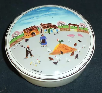 Villeroy & Boch Naif Laplau Country Yard Large 6  Covered Trinket Box • $7.99