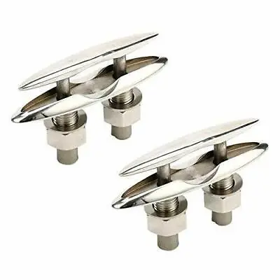 2 Pack 6-1/2  Boat Pop Up Cleat Flush Mount Stainless Steel Boat Marine Chocks • $62.99