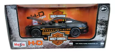 Maisto Harley Davidson 2015 Ford Mustang GT 5.0 1/24  Black - New -Free Shipping • $35.98