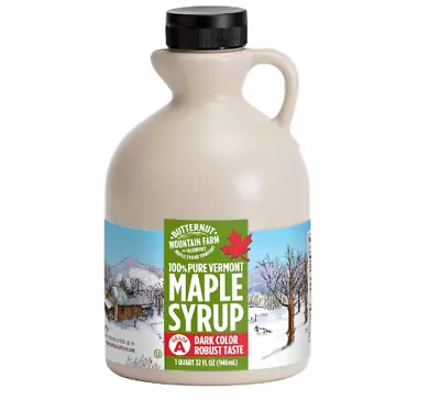 Robust Taste Maple Syrup Pure Vermont All Natural Sweet Grade A Dark Color 32 Oz • $23.49