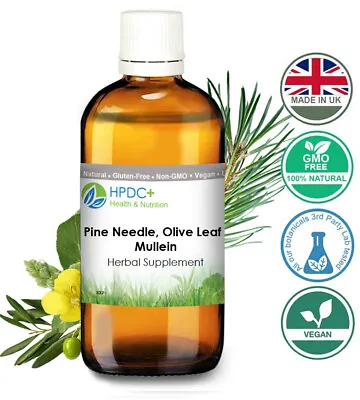 Pine Needles & Olive Leaf & Mullein Tincture Suramin Shikimic / Oleic Acid Vit C • £9.99