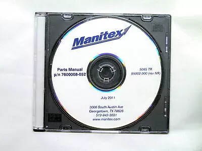 Manitex 5085 TR Crane Parts Manual 95002.00(rev NR) • $134.96