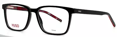 HUGO BOSS HG1074 UYY Black Mens Rectangle Full Rim Eyeglasses 56-17-145 B:40 • $39.99