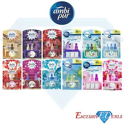 £5.25 • Buy Ambi Pur 3Volution Electric Plug In Refills Air Freshener 90 Days Assorted Scent
