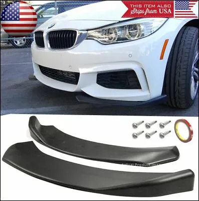 Front Bumper Lip Valance Spoiler Chin Splitters Winglet Blade For VW Porsche • $47.45