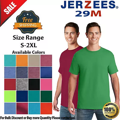 JERZEES Mens Short Sleeve Dri-Power Crew Neck Stylish T-Shirt 29M • $9.66