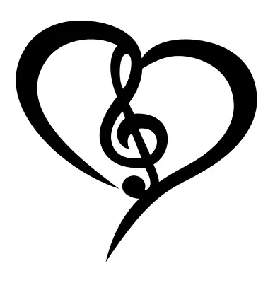 Music Note Heart Vinyl Decal Sticker For Home Cup Car Wall Decor Choice A938 • $1.99