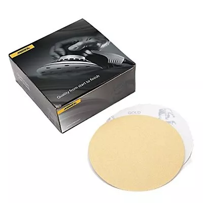 Mirka 23-612-800 Gold 5  Hook & Loop Grip Sanding Discs 800 Grit 50/Pack • $21.65