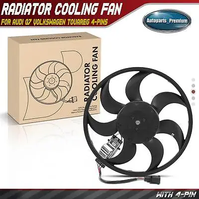 Right Radiator Cooling Fan Assembly W/ Control Unit For Audi Q7 VW Touareg 4-Pin • $99.99