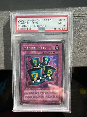 Yugioh Magical Hats Psa 9 Pharohs Servant Psv-033 Super Rare Mint • $79