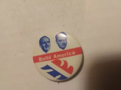 George McGovern Tom Eagleton Pin Back Campaign Button Photo Jugate Build America • $7.99