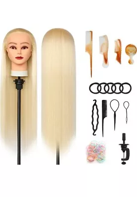 £16.99 • Buy Styling Head 28 Inch Training Head 100% Synthetic Fibres Hairdressing Head...