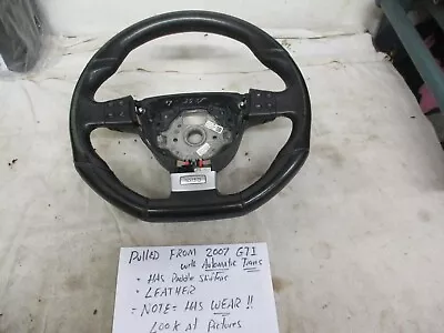 2005-2009 Vw Mk5 Golf Gti Leathr Steering Wheel Flat Bottom Paddle Shift Black • $135