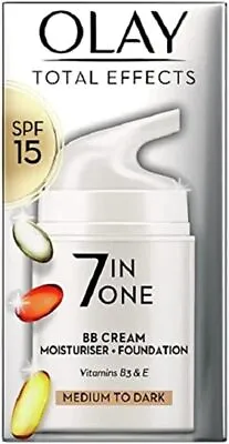 Olay Total Effects 7in1 BB Cream Medium To Dark Face Cream With SPF15 And 50ml • £9.37