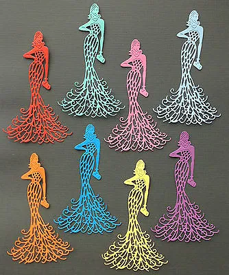 Lady In Evening Dress Die Cuts - Birthday Card Making Assorted Sets Of 8 • £2.40