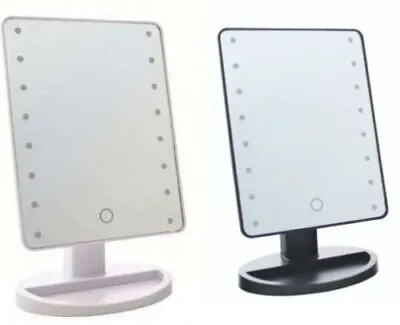 16 Led Make Up Mirror 1x Magnifying Touch Screen Bathroom Vanity Cosmetic Light • £10.99